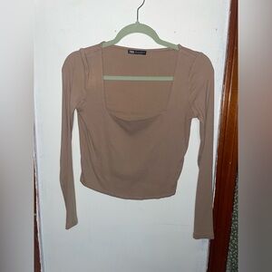 Zara Mauve Square Cut Crop